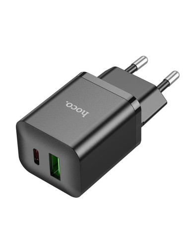 Hoco Dual Port Fast Charger PD20W USB / USB-C Black