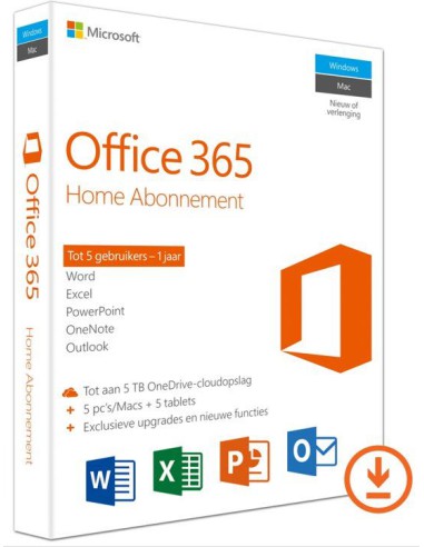 Microsoft 365 Family 6-PC/MAC 1 Jaar