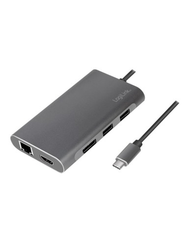 Docking Station Logilink USB-C, 100W, 4K, 8 Port