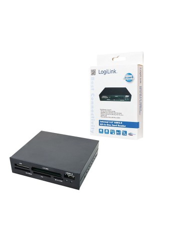 3,5" LogiLink All-in-One Zwart Plastic USB 2.0
