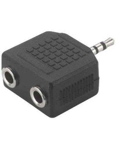Audio adapter 3.5mm jack naar 2x 3.5mm jack M/F