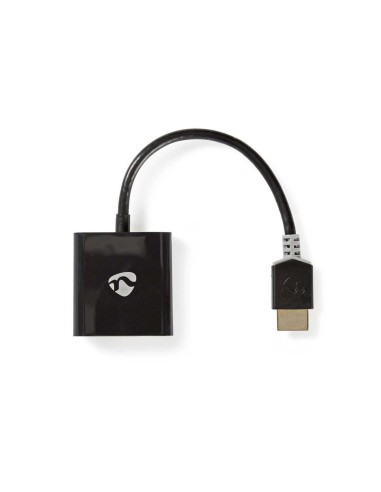 HDMI Kabel | HDMI Connector | VGA Female 15p | 1080p | Verguld | 0.20 m | Recht | PVC | Antraciet | Polybag