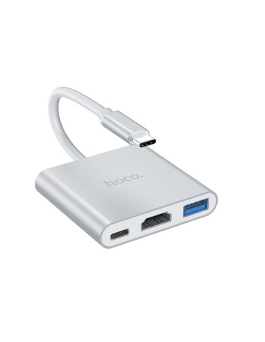Hoco 3-in-1 USB-C Poort Hub Type-C to HDMI + USB 3.0 + PD