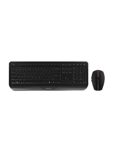CHERRY Desktop GENTIX [EU US] WL black US-Englisch mit EURO Symbol toetsenbord RF Draadloos Zwart