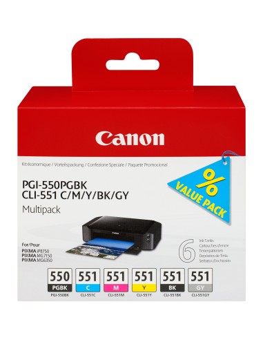 Canon (E) PGI-550 CLI-551 Multipack 50,0ml (Origi