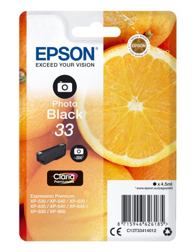 Epson T3341 Foto Zwart 4,5ml (Origineel)