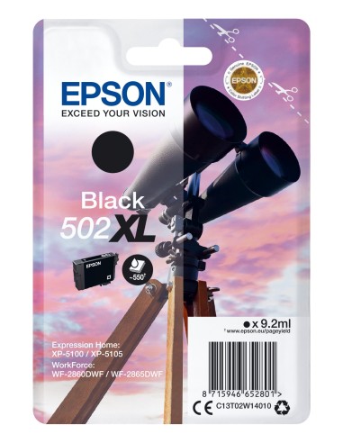 Epson 502XL Singelpack Zwart 9,2ml (Origineel)