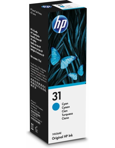 HP No. 31 Inktfles Cyaan 70ml (Origineel)