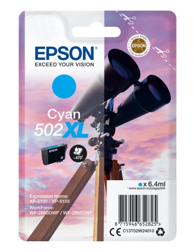Epson 502XL Singelpack Cyaan 6,4ml (Origineel)