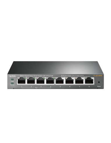 TP-LINK TL-SG108PE Unmanaged Gigabit Ethernet (10 100 1000) Power over Ethernet (PoE) Zwart