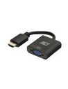 ACT AC7535 video kabel adapter 0,23 m HDMI Type A (Standaard) VGA (D-Sub) Zwart