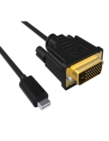 ACT USB Type C naar DVI male conversie kabel 4K 30Hz, 2 meter