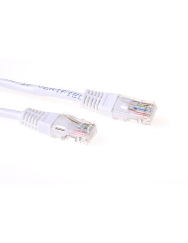 ACT Witte 0,5 meter U UTP CAT6A patchkabels met RJ45 connectoren