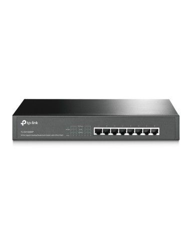 TP-LINK TL-SG1008MP Unmanaged Gigabit Ethernet (10 100 1000) Zwart Power over Ethernet (PoE)