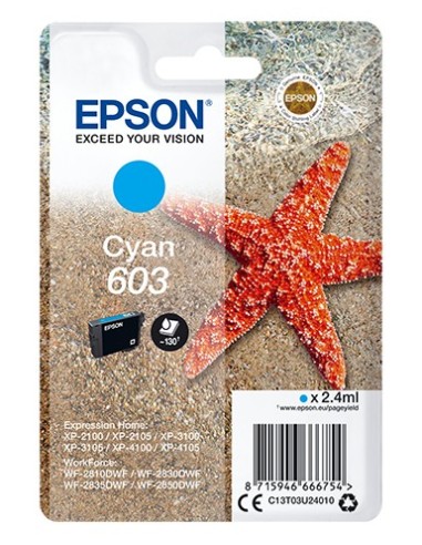 Epson 603 Singlepack Cyaan 2,4ml (Origineel)