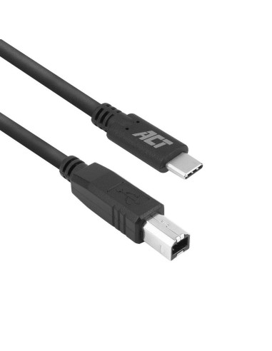 ACT USB 2.0 kabel, USB-C naar USB-B, 1,8 meter