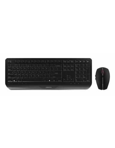 CHERRY Desktop GENTIX [EU US] WL black US-Englisch mit EURO Symbol toetsenbord RF Draadloos Zwart