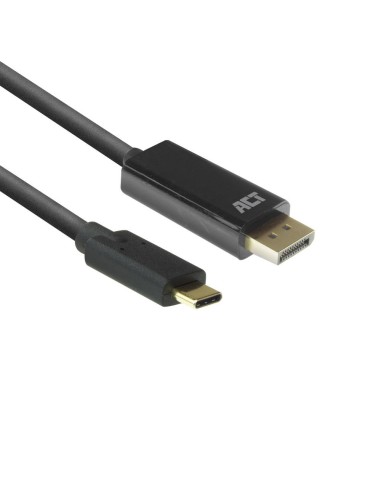 ACT USB-C naar DisplayPort male kabel 2 m 4K @ 60Hz, Zip Bag