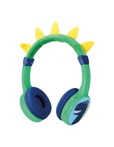 Mobilize Wireless/Wired Over Ear Kids Headphone 85dB Dinosaur