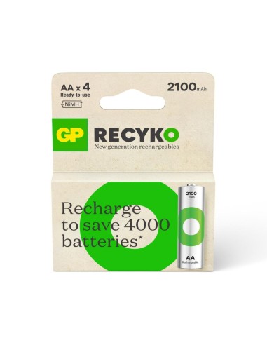 GP NiMH ReCyko+ AA Batterijen 2100mAh (4-pack)