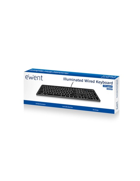 Ewent EW3265 toetsenbord USB QWERTY Amerikaans Engels Zwart