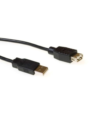 ACT USB 2.0 verlengkabel 1.8 meter USB A male - USB A female zwart