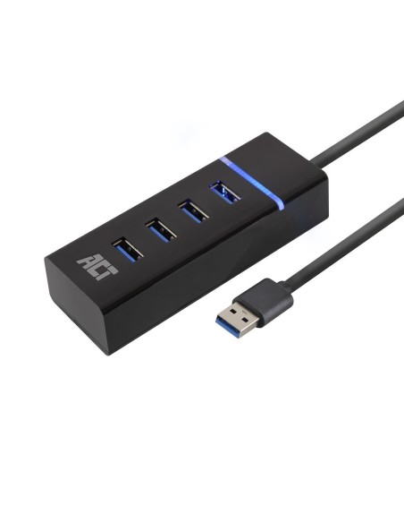 ACT AC6300 interface hub USB 3.2 Gen 1 (3.1 Gen 1) Type-A 5000 Mbit s Zwart