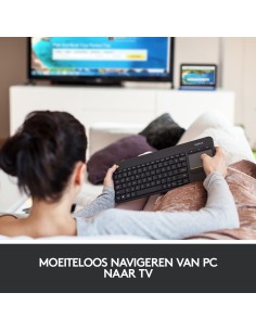 Logitech K400 Plus toetsenbord RF Draadloos QWERTY Nederlands Zwart  US 2