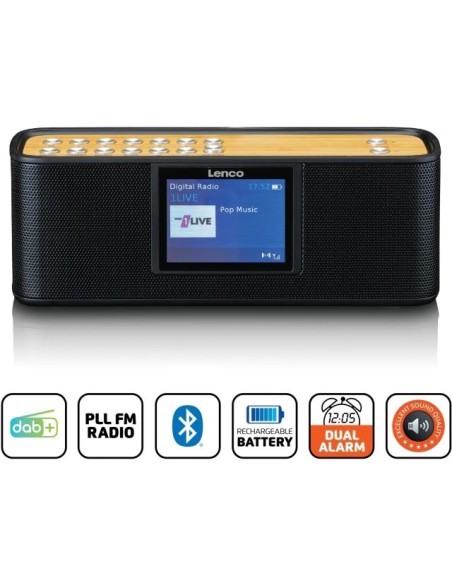 PDR-045BK Lenco Portable Internet DAB+ Bluetooth Radio Black