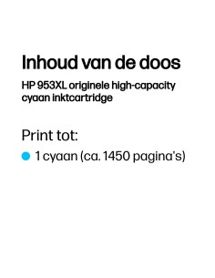 HP No.953XL Cyaan 20,0ml (Origineel) 2