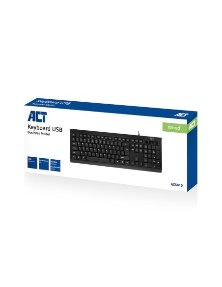 ACT AC5410 toetsenbord USB QWERTY Amerikaans Engels Zwart