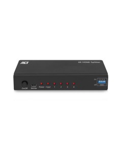 ACT 4K HDMI splitter, 1 in 4 out, EDID ondersteuning