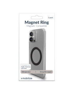 Mobilize Magsafe Compatible Metal Ring Black (2-Pack)