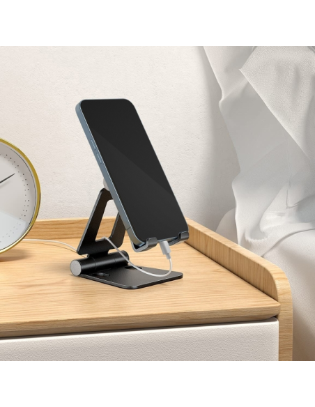Mobilize Foldable Aluminium Phone Holder Black
