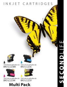 SecondLife - Multipack Brother LC 121 / 123 BK  C  M en Y
