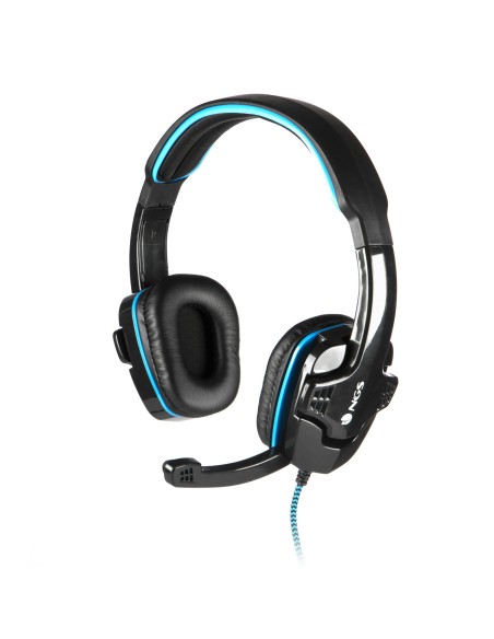 NGS GHX-505 Hoofdband Stereofonisch Bedraad Zwart, Blauw mobiele hoofdtelefoon