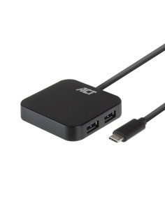 ACT AC6410 interface hub USB 3.2 Gen 2 (3.1 Gen 2) Type-C 5000 Mbit s Zwart
