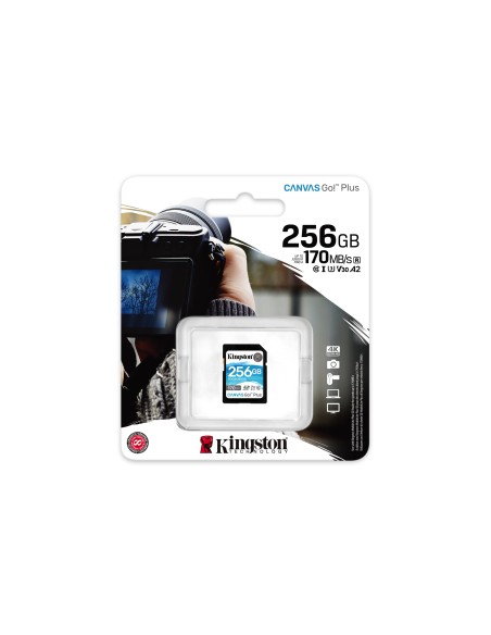 SDXC Card 256GB Kingston U3 V30 Canvas Go! Plus