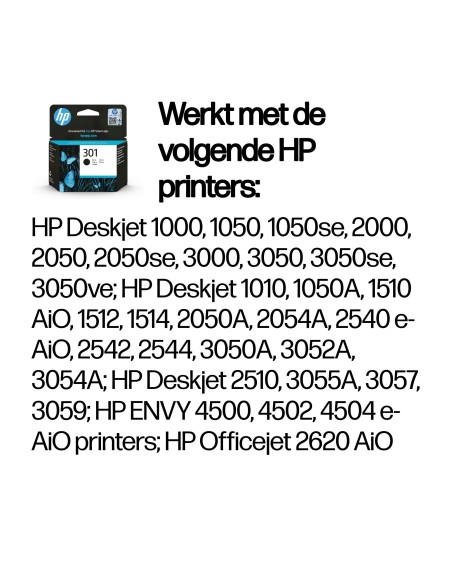 HP No.301 Zwart 3ml (Origineel)
