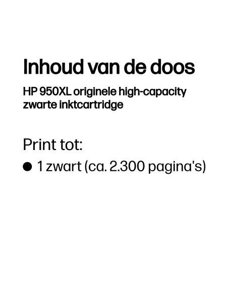 HP No.950XL Zwart 53ml (Origineel)