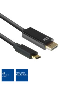 ACT USB-C naar DisplayPort male kabel 2 m 4K @ 60Hz, Zip Bag 2